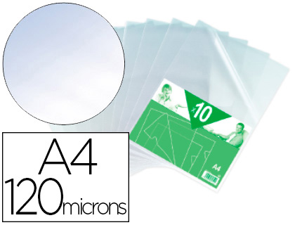 POCHETTE COIN ELBA POLYPROPYLNE GRAIN TRANSPARENT 12/100E A4 CAPACIT 25F INCOLORE SACHET 10 UNITS