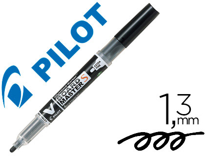 MARQUEUR PILOT V BOARD MASTER RECHARGEABLE POINTE CONIQUE EXTRA FINE 1.3MM ENCRE LIQUIDE BASE ALCOOL COULEUR VIVE NOIR