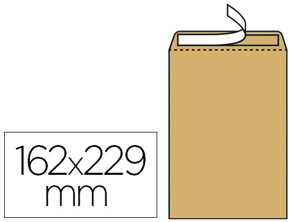 POCHETTE KRAFT GPV ADHSIVE QUALIT SUPRIEURE C5 162X229MM 90G BOTE 500 UNITS