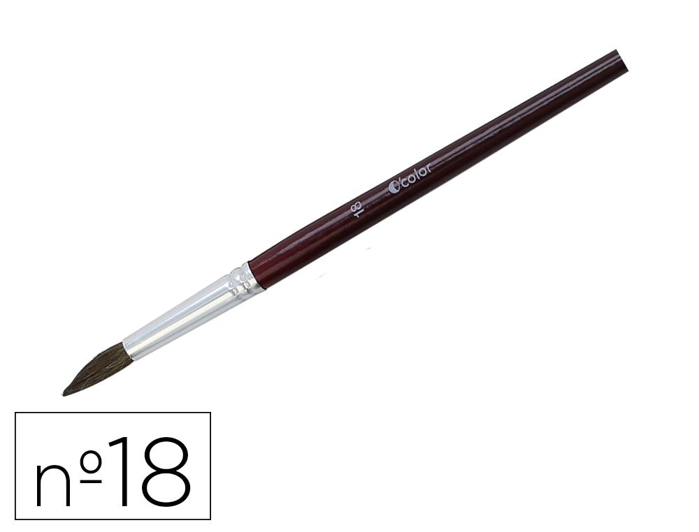 PINCEAU O'COLOR POILS PONEY N18 IDEAL GOUACHE ET AQUARELLE VIROLE ALUMINIUM MANCHE BOISLAQUE LOT 10 UNITES