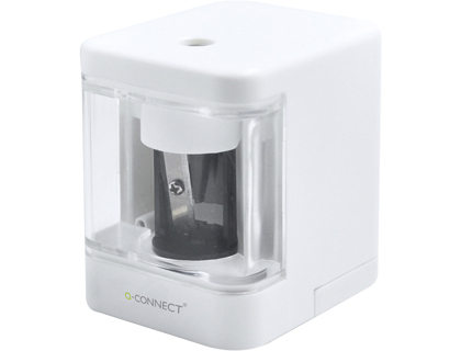 MACHINE  TAILLER Q-CONNECT LECTRIQUE DE BUREAU DIAMTRE 6,5  8MM INCLUS CBLE USB/2 PILES AA