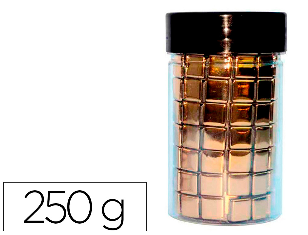 MOSAIQUE EN VERRE CULTURE CLUB 1X1CM BORDS ARRONDIS POT 250G COLORIS OR