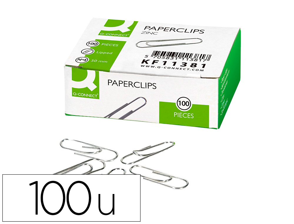 TROMBONE LIDERPAPEL ZINC N 4 BOUT ROND 50MM BOITE 100      UNITES