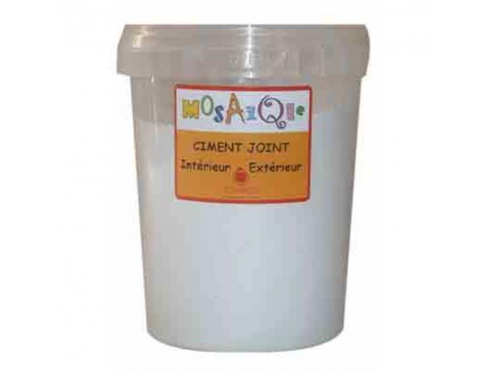 CIMENT JOINT POUDRE COLORIS BLANC POT 500G