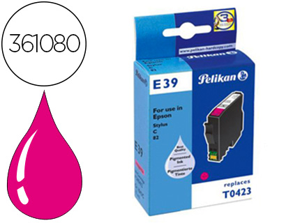 CARTOUCHE PELIKAN JET D'ENCRE COMPATIBLE IMPRIMANTES EPSON T0423 COULEUR MAGENTA