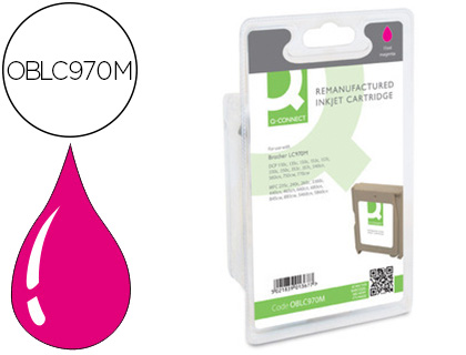 CARTOUCHE Q-CONNECT JET D'ENCRE COMPATIBLE IMPRIMANTES CANON LC970M COULEUR MAGENTA