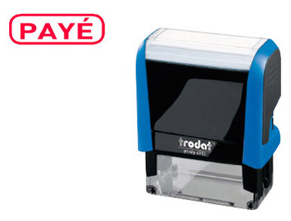 FORMULE COMMERCIALE TRODAT XPRINT PAY EMPREINTE 44X15MM ENCRAGE AUTOMATIQUE RECHARGEABLE ROUGE