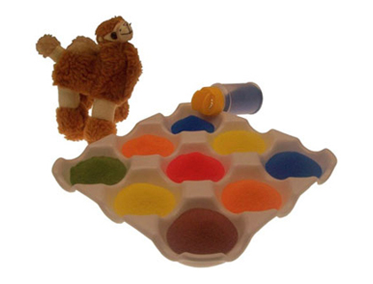 SABLE COLOR MOSAQUE 6 COLORIS ASSORTIS ROUGE VERT BLEU JAUNE ORANGE MARRON SACHET 500G