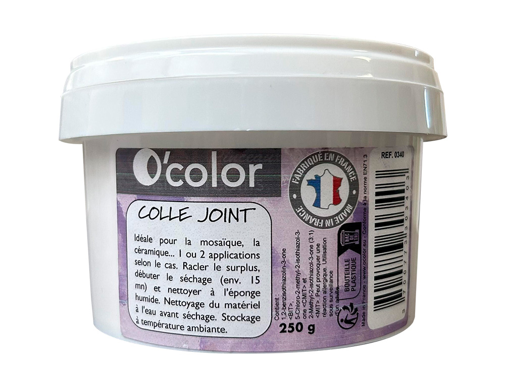 COLLE-JOINT O'COLOR MOSAIQUE COLORIS BLANC POT 250GR