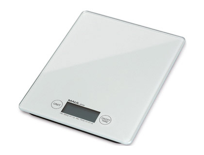 PSE-LETTRES MAULOVAL LECTRONIQUE  PILE 2KG PILE CR2032 FOURNIE DIAMTRE PLATEAU 120MM DIMENSIONS 180X120X30MM BLANC