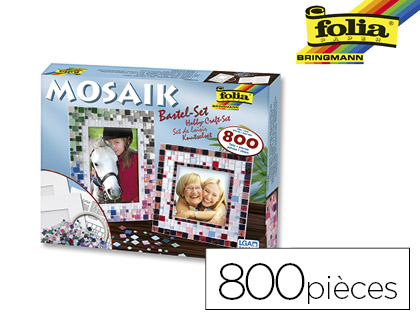 MOSAQUE FOLIA KIT BRICOLAGE AVEC ENVIRON 800 PICES ET 2 CADRES PHOTOS